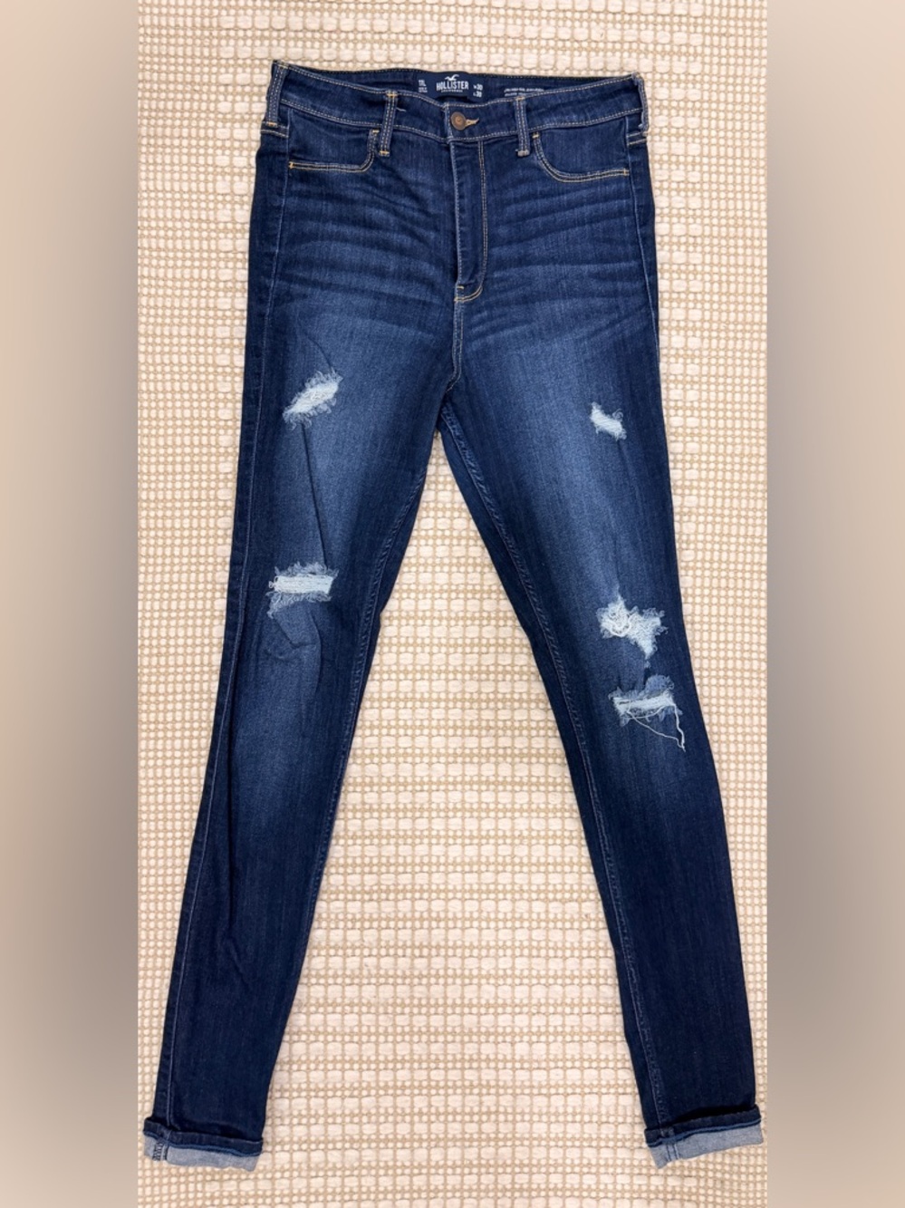 Dark Blue Distressed Women’s Jeans